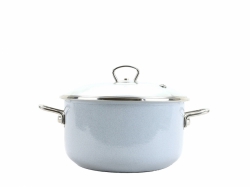 BELIS Smaltovaný hrnec se skl. poklicí PREMIUM šedý 18 cm/2,2l 