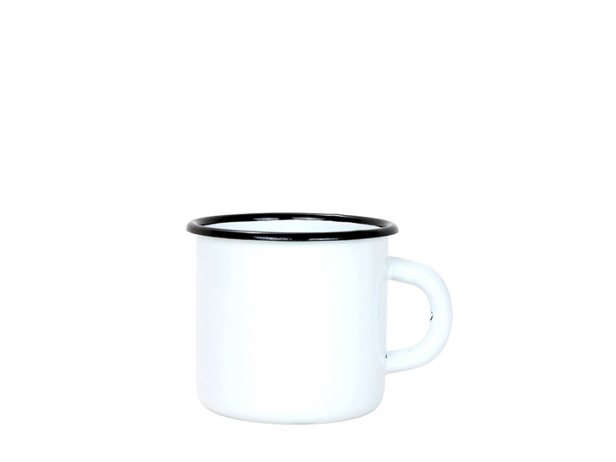 Smaltovaný hrnek 7cm/ 0,25l bílý, vyrobeno pro BELIS/SFINX