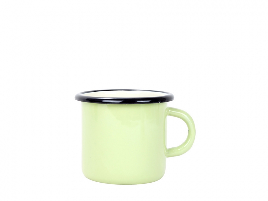 Smaltovaný hrnek 8 cm/0,35l limetkový, vyrobeno pro BELIS/SFINX